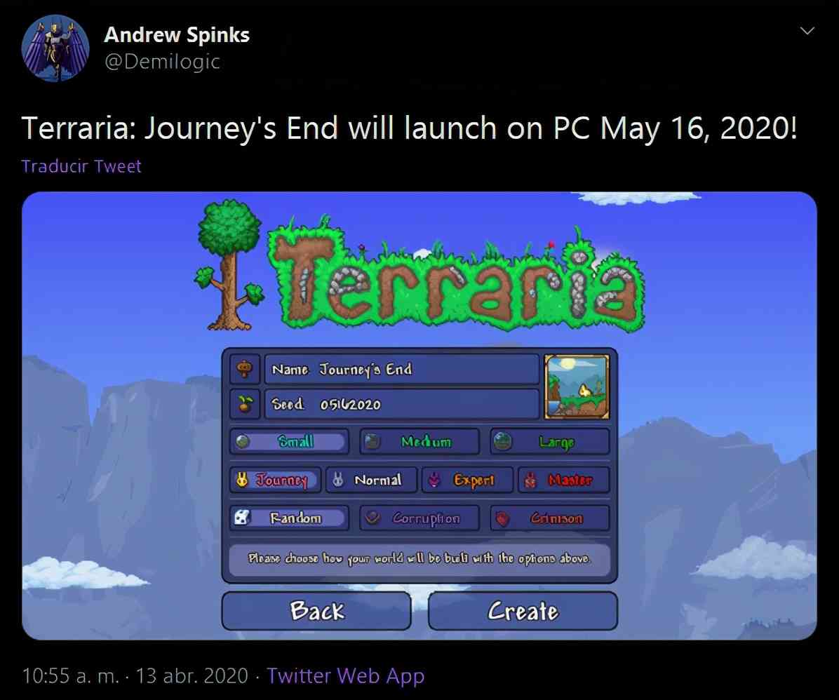 《泰拉瑞亚》迎来了旅途的终点，但玩家们的冒险才刚刚开始