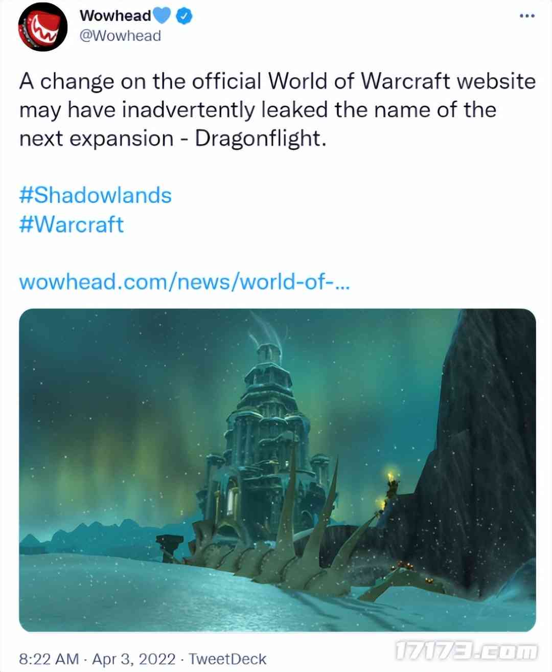 游戏早报：魔兽世界10.0版本名称或泄露 剑网3新技术大幅提升帧率
